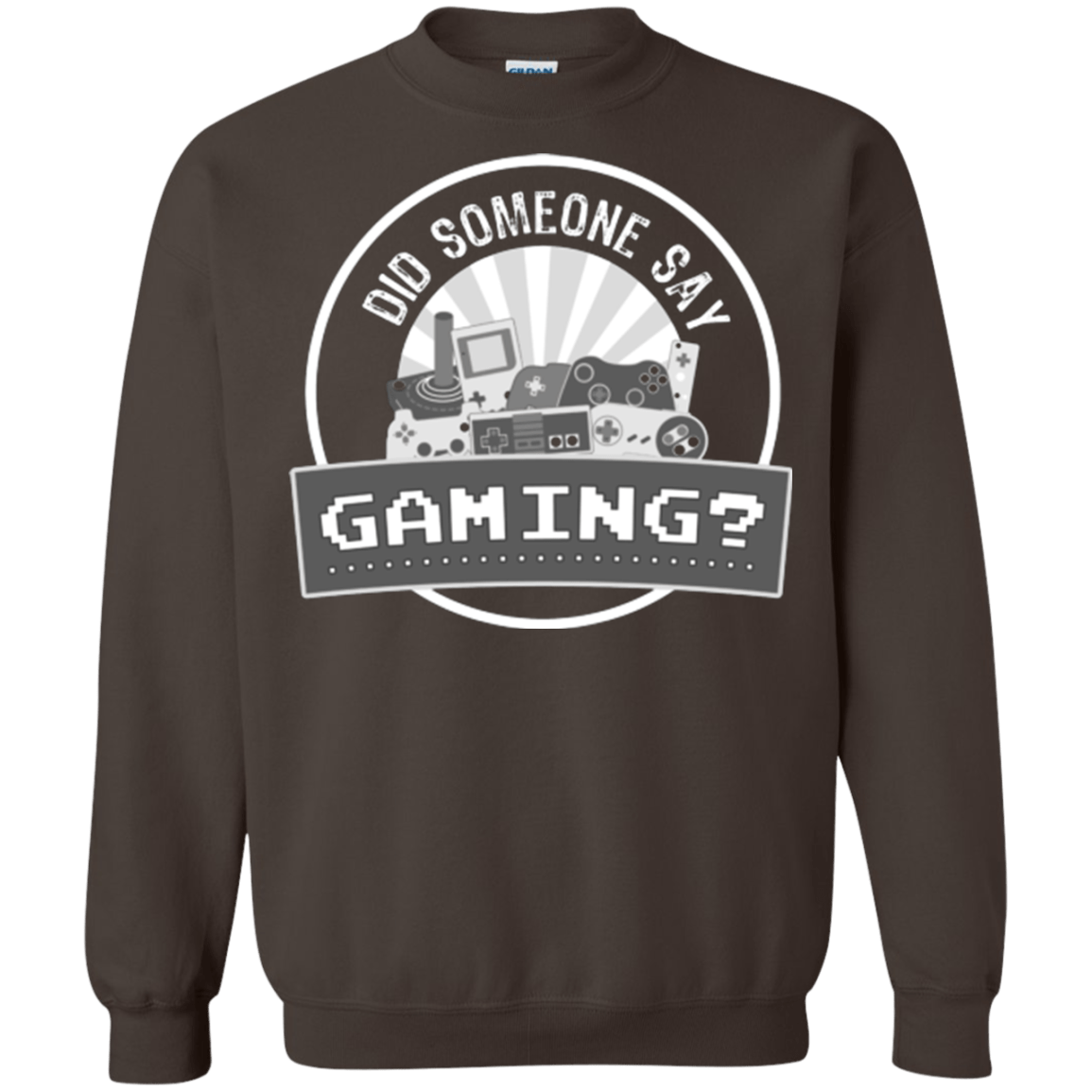 Sweatshirts Dark Chocolate / Small Someone Say Gaming Crewneck Sweatshirt