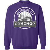 Sweatshirts Purple / Small Someone Say Gaming Crewneck Sweatshirt