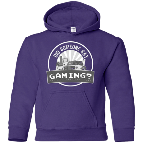 Sweatshirts Purple / YS Someone Say Gaming Youth Hoodie