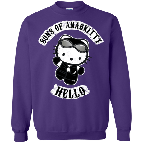Sweatshirts Purple / Small Sons of Anarkitty Crewneck Sweatshirt