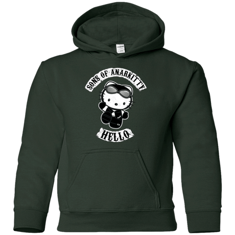 Sweatshirts Forest Green / YS Sons of Anarkitty Youth Hoodie