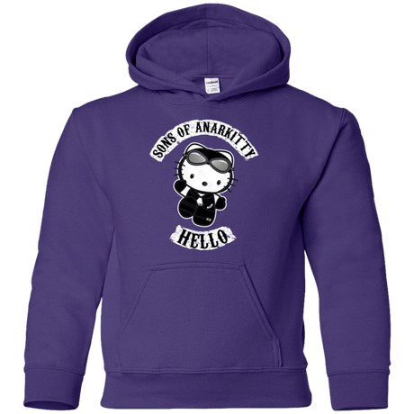 Sweatshirts Purple / YS Sons of Anarkitty Youth Hoodie