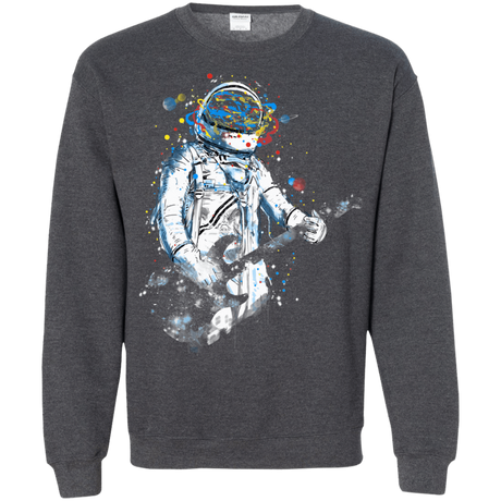 Sweatshirts Dark Heather / S Space Guitar Crewneck Sweatshirt