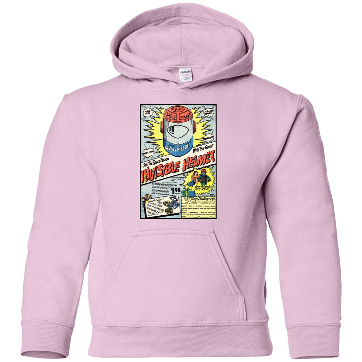 Sweatshirts Light Pink / YS Space Helmet Youth Hoodie