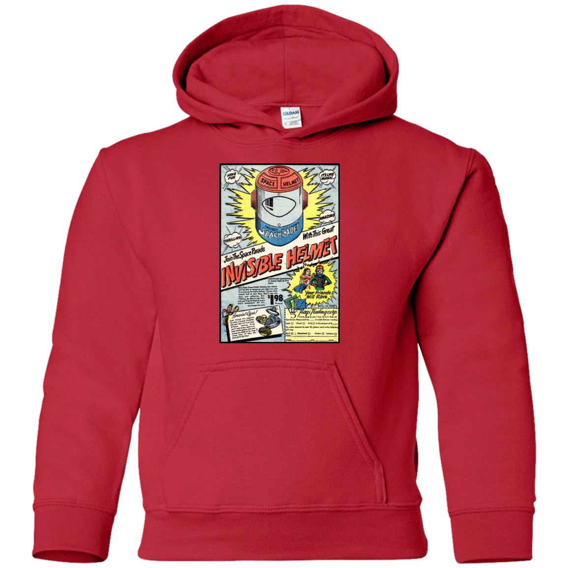 Sweatshirts Red / YS Space Helmet Youth Hoodie