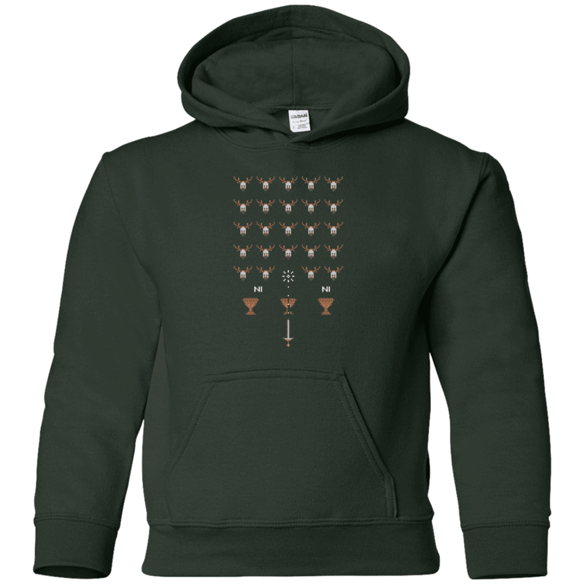 Sweatshirts Forest Green / YS Space NI Invaders Youth Hoodie