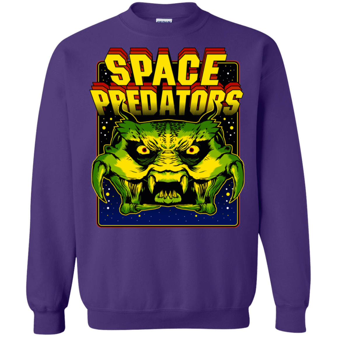 Sweatshirts Purple / S Space Predator Crewneck Sweatshirt