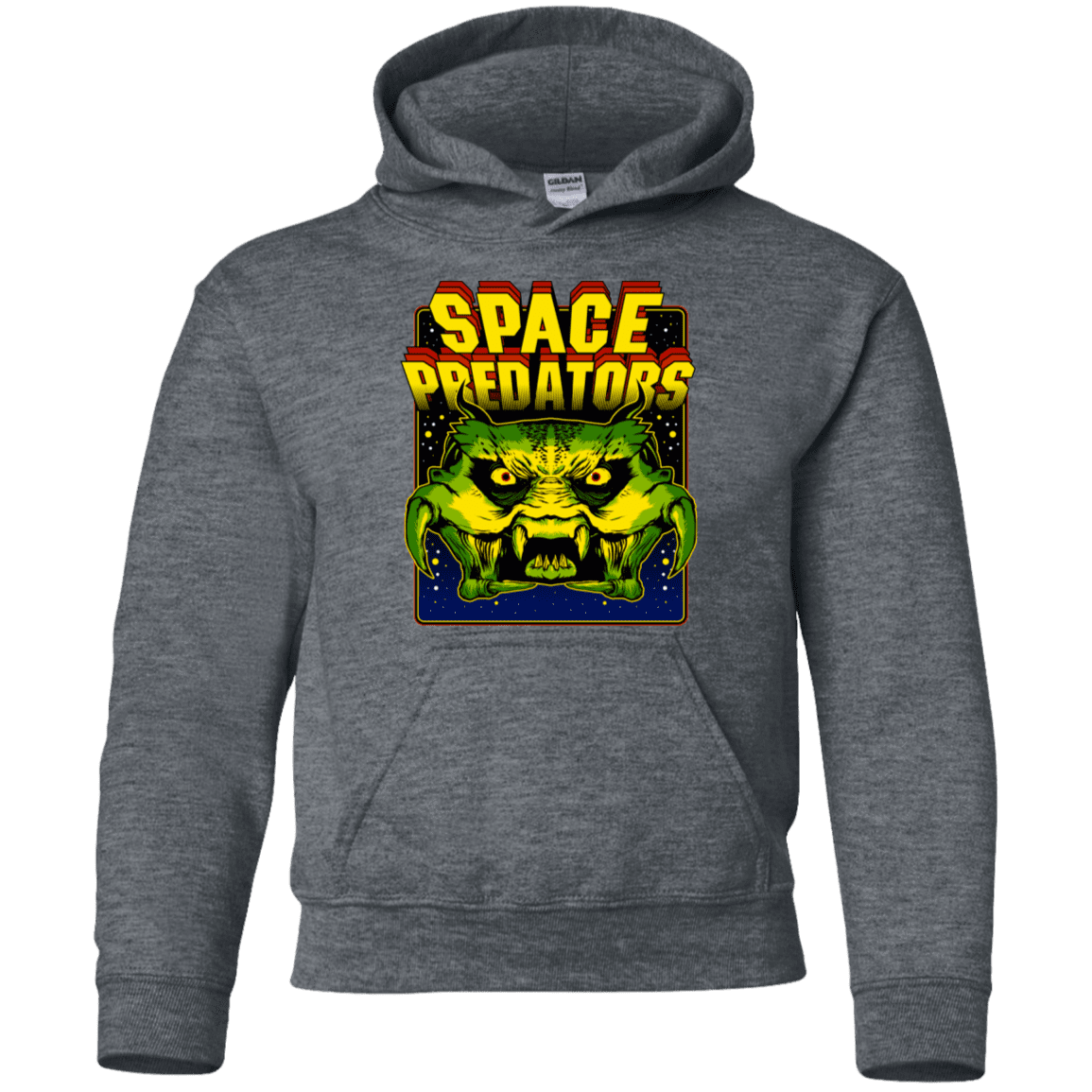 Sweatshirts Dark Heather / YS Space Predator Youth Hoodie