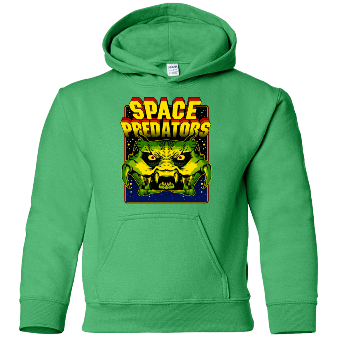 Sweatshirts Irish Green / YS Space Predator Youth Hoodie