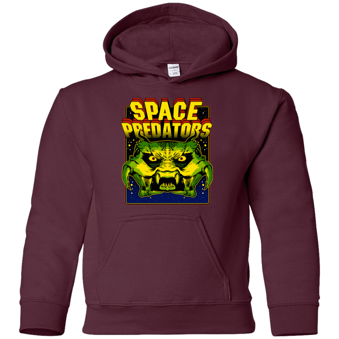 Sweatshirts Maroon / YS Space Predator Youth Hoodie