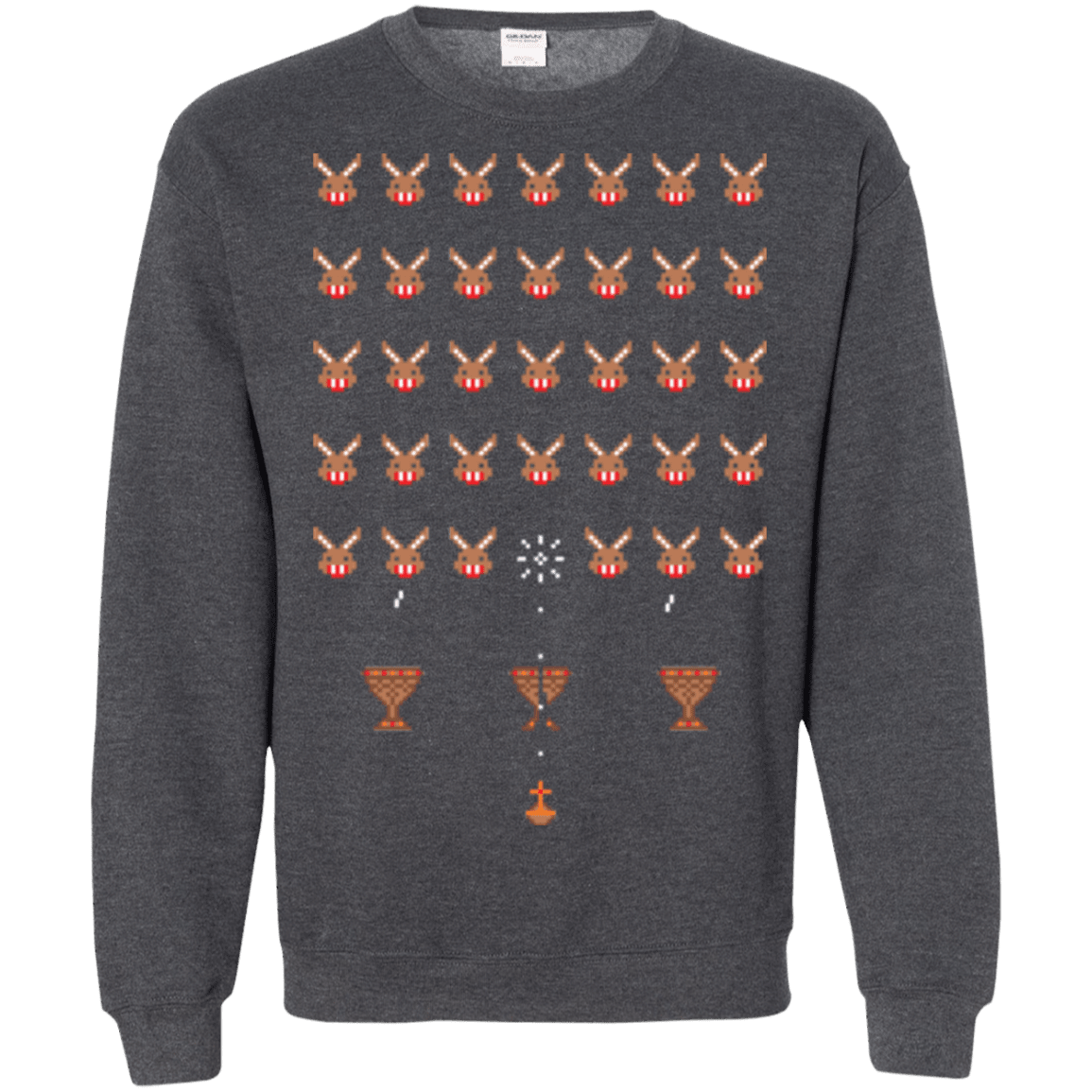 Sweatshirts Dark Heather / Small Space Rabbits Crewneck Sweatshirt