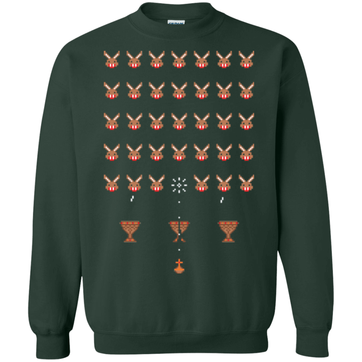 Sweatshirts Forest Green / Small Space Rabbits Crewneck Sweatshirt