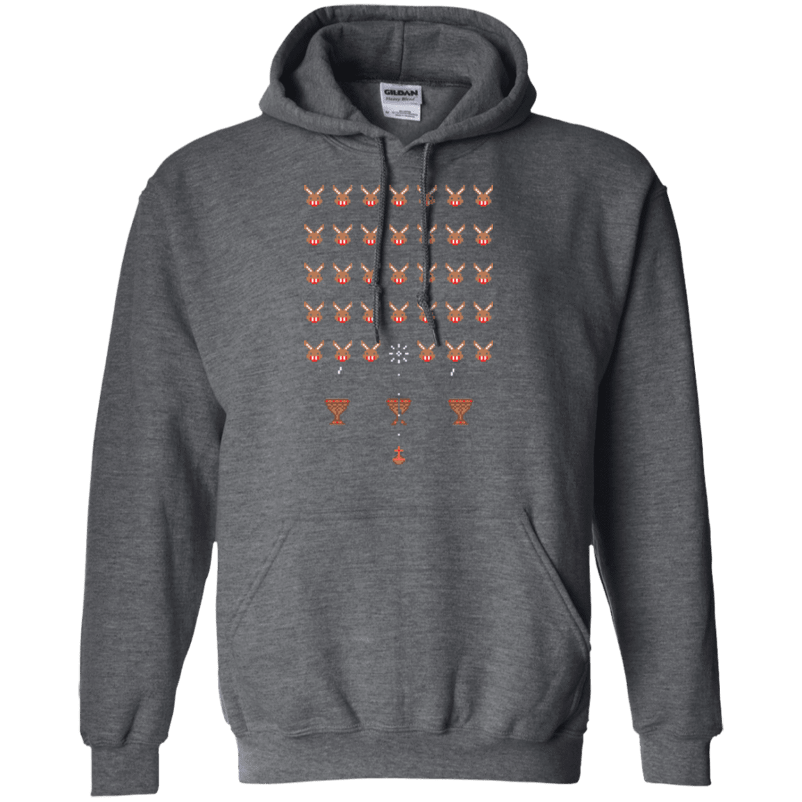 Sweatshirts Dark Heather / Small Space Rabbits Pullover Hoodie