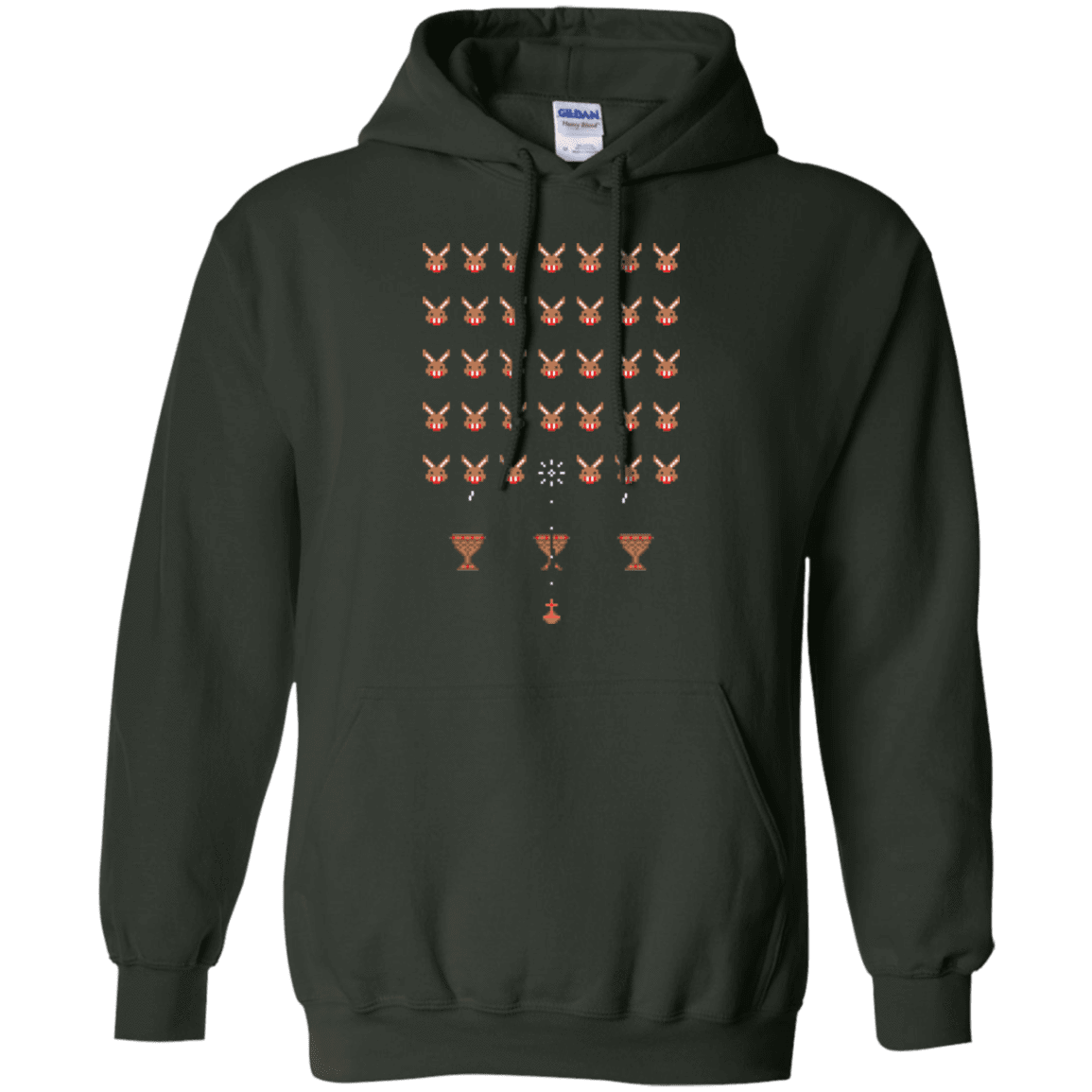 Sweatshirts Forest Green / Small Space Rabbits Pullover Hoodie