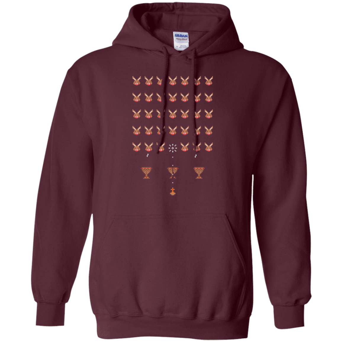 Sweatshirts Maroon / Small Space Rabbits Pullover Hoodie