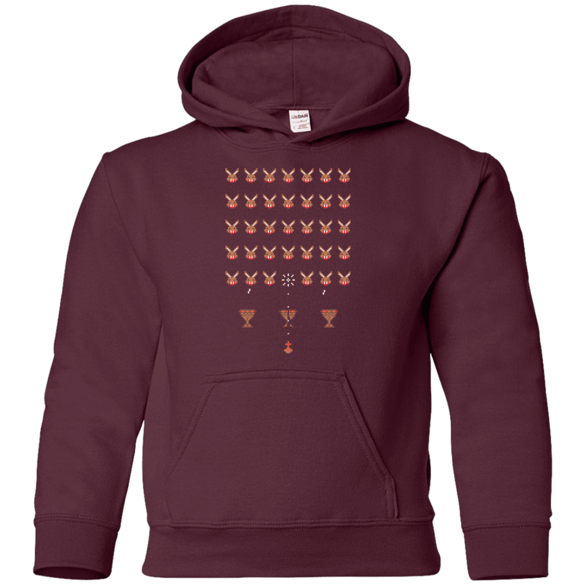 Sweatshirts Maroon / YS Space Rabbits Youth Hoodie