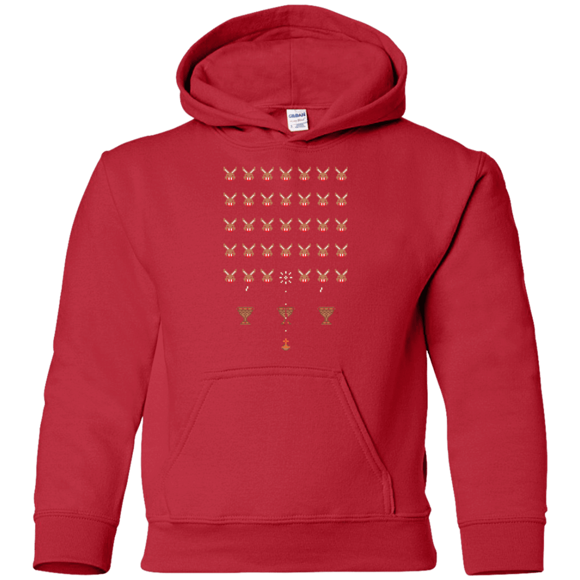 Sweatshirts Red / YS Space Rabbits Youth Hoodie