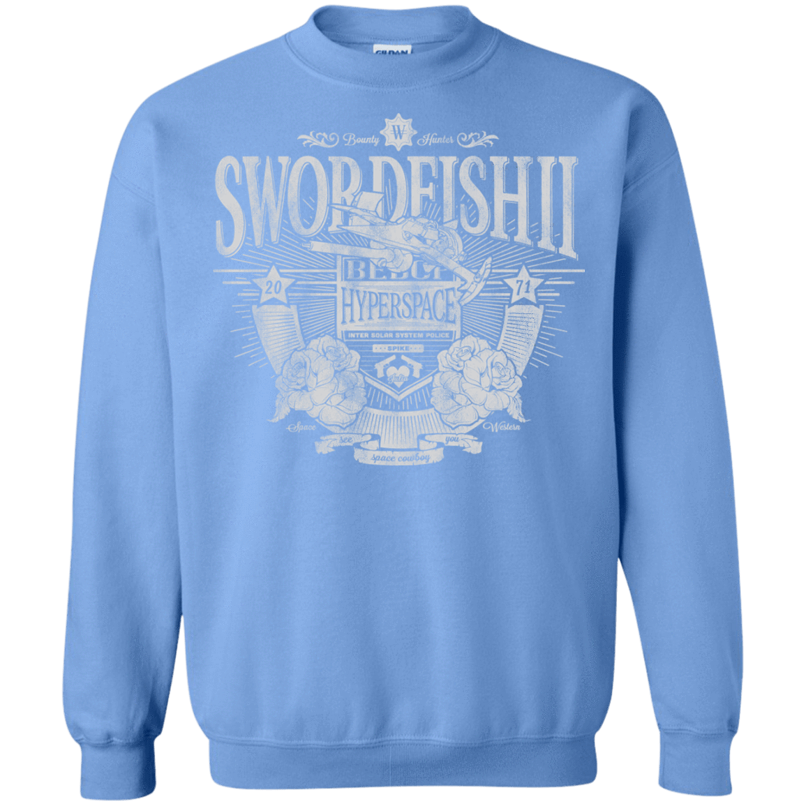 Sweatshirts Carolina Blue / S Space Western Crewneck Sweatshirt