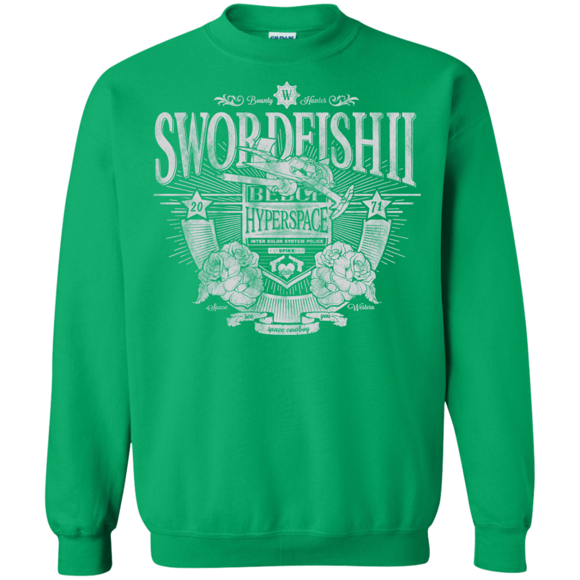 Sweatshirts Irish Green / S Space Western Crewneck Sweatshirt