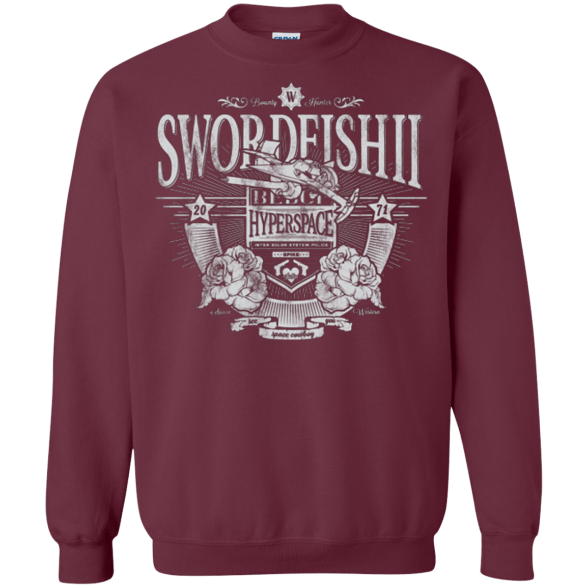 Sweatshirts Maroon / Small Space Western Crewneck Sweatshirt