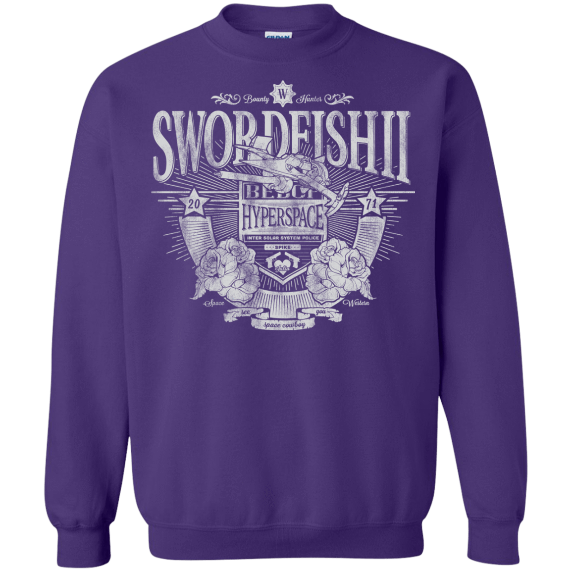 Sweatshirts Purple / S Space Western Crewneck Sweatshirt