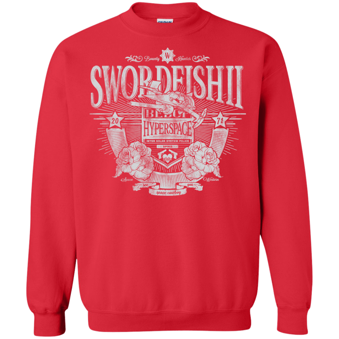 Sweatshirts Red / S Space Western Crewneck Sweatshirt