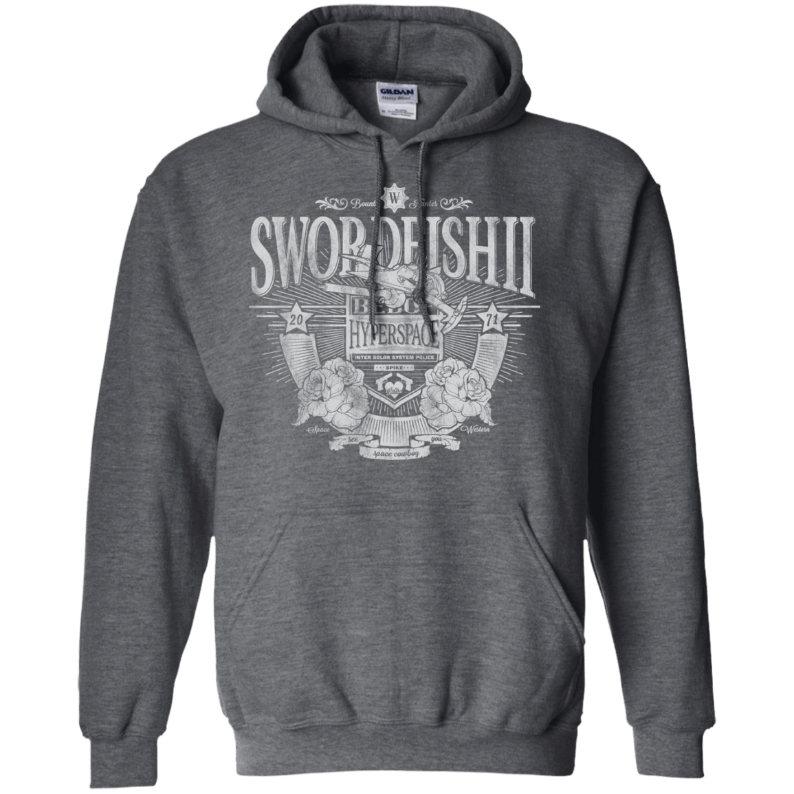 Sweatshirts Dark Heather / S Space Western Pullover Hoodie