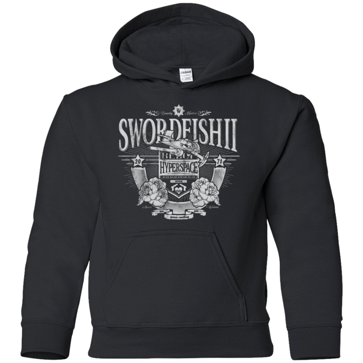 Sweatshirts Black / YS Space Western Youth Hoodie
