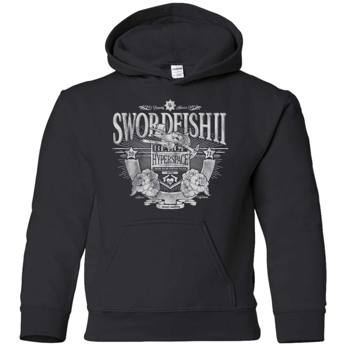 Sweatshirts Black / YS Space Western Youth Hoodie