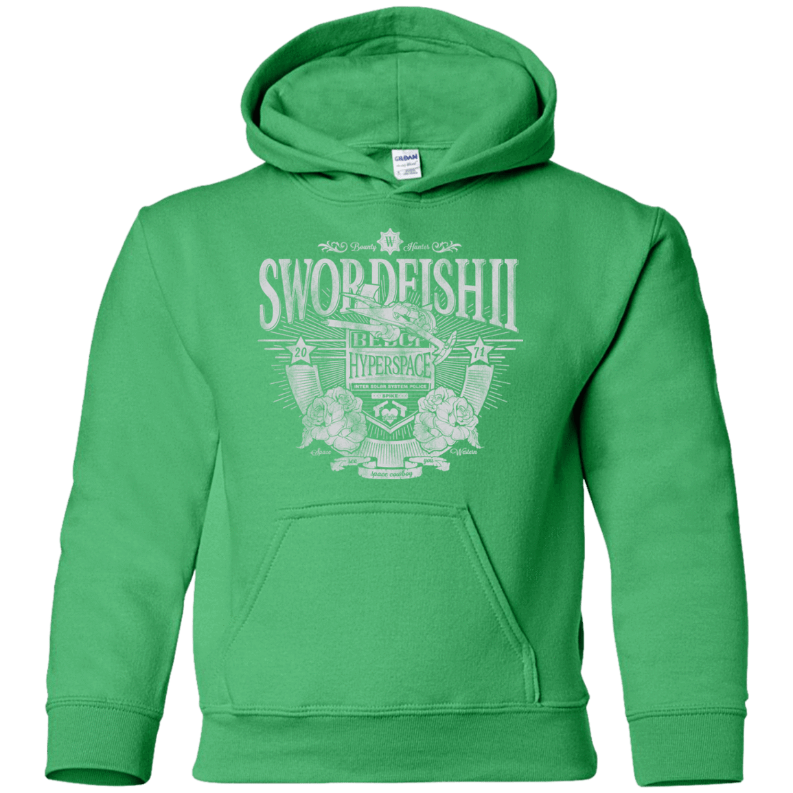 Sweatshirts Irish Green / YS Space Western Youth Hoodie