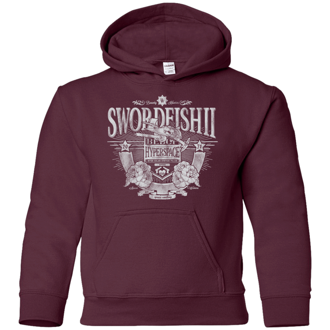 Sweatshirts Maroon / YS Space Western Youth Hoodie