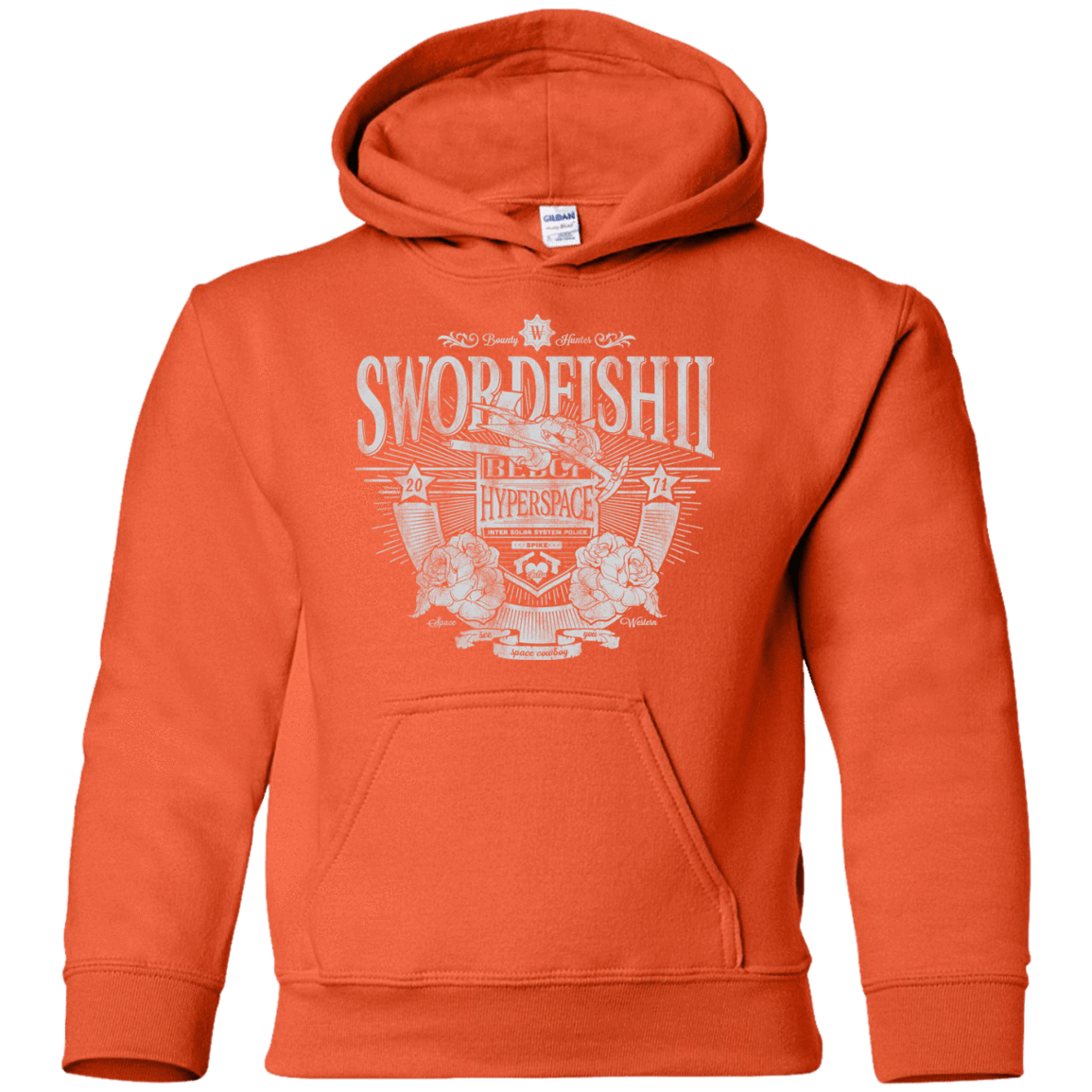 Sweatshirts Orange / YS Space Western Youth Hoodie