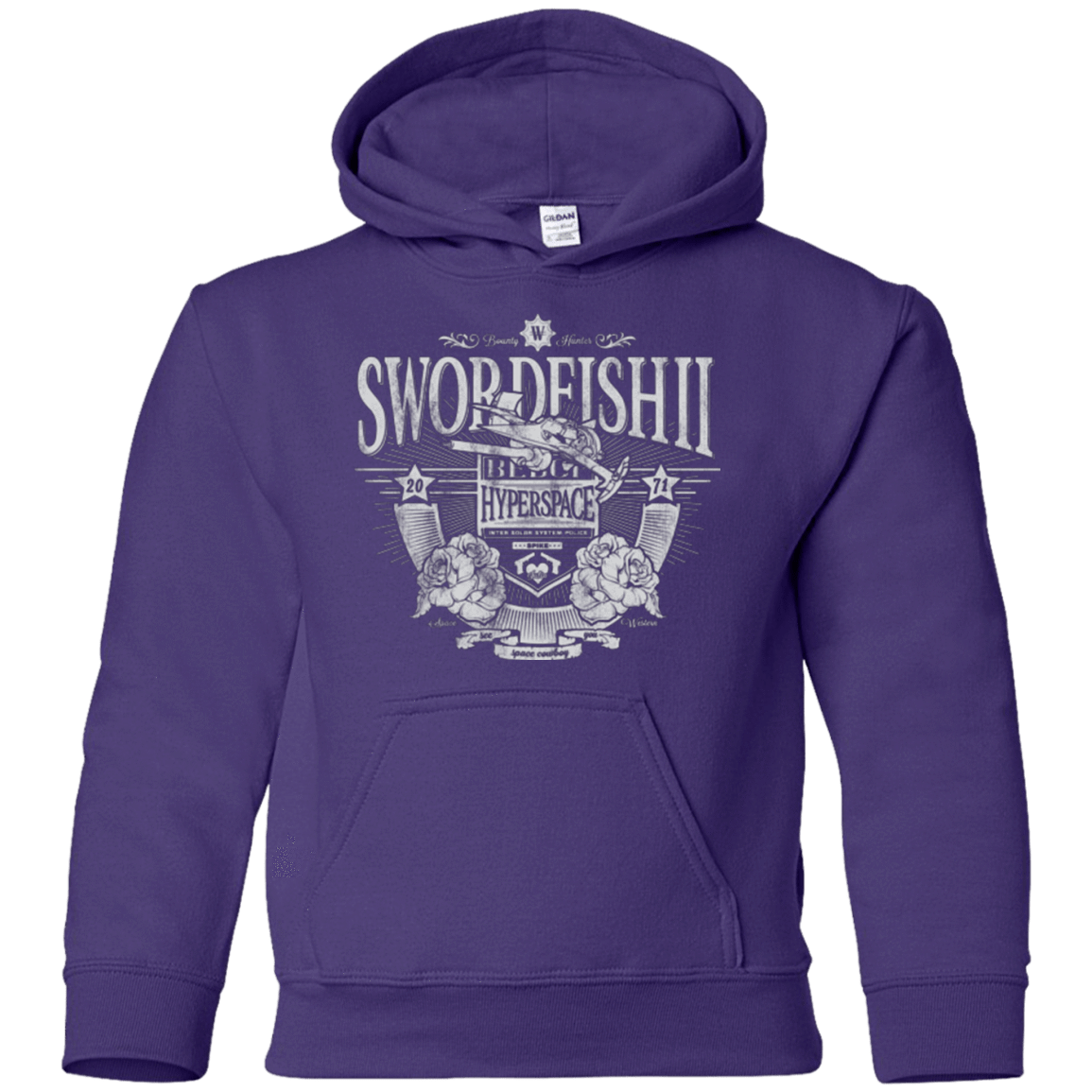 Sweatshirts Purple / YS Space Western Youth Hoodie