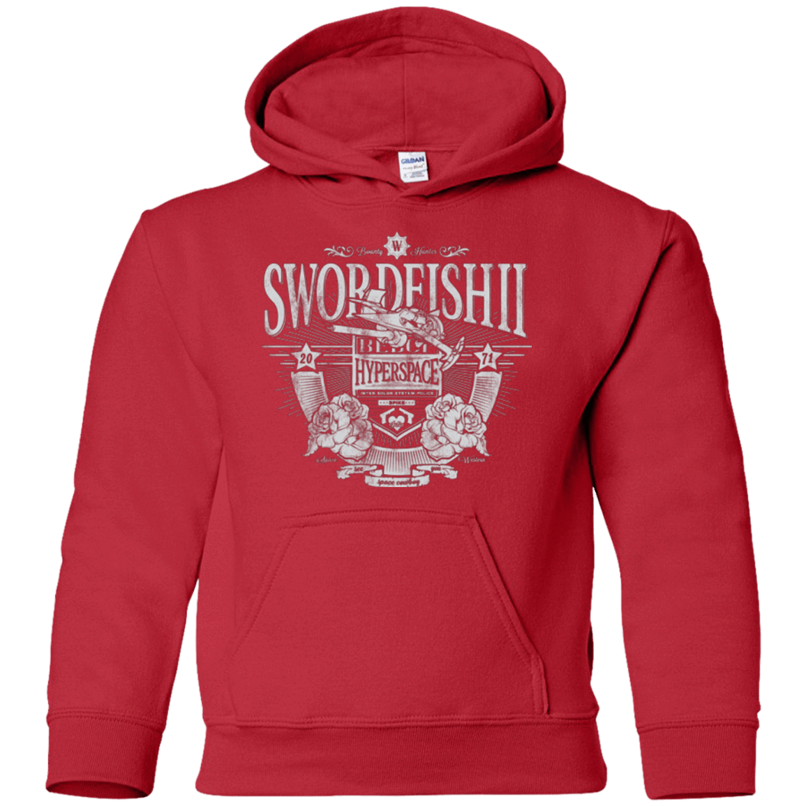 Sweatshirts Red / YS Space Western Youth Hoodie