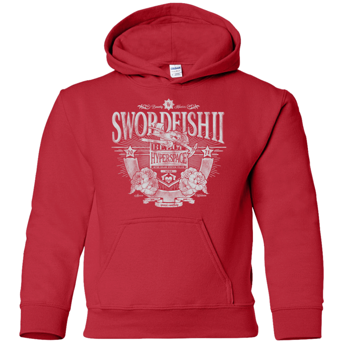 Sweatshirts Red / YS Space Western Youth Hoodie