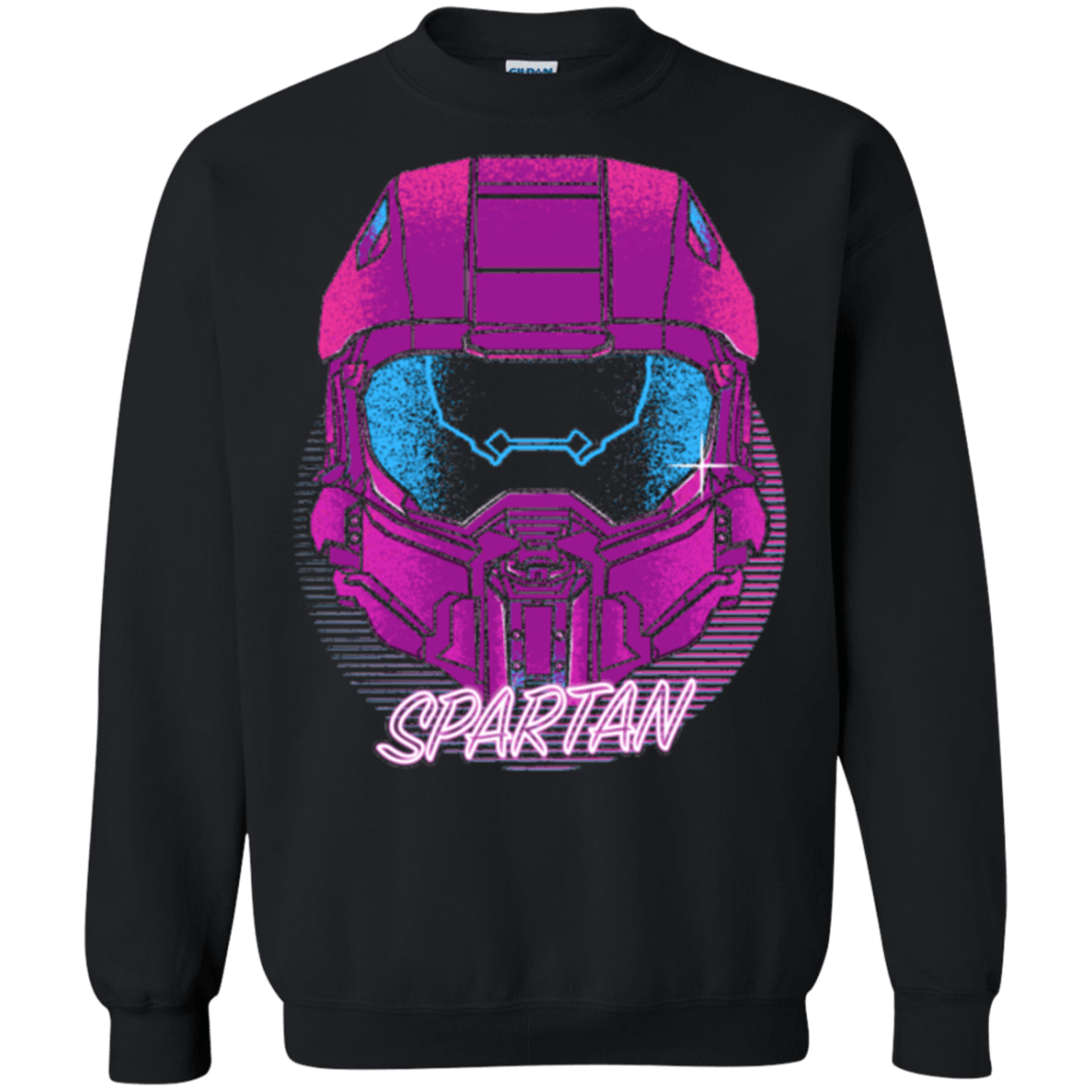 Sweatshirts Black / Small Spartan Helmet 80's Crewneck Sweatshirt