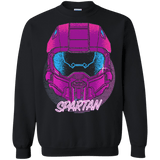 Sweatshirts Black / Small Spartan Helmet 80's Crewneck Sweatshirt