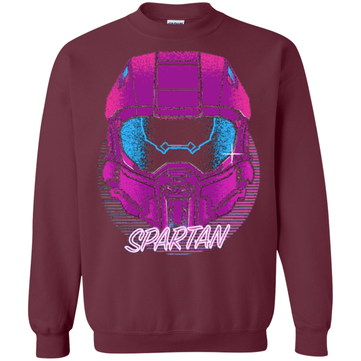 Sweatshirts Maroon / Small Spartan Helmet 80's Crewneck Sweatshirt