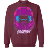 Sweatshirts Maroon / Small Spartan Helmet 80's Crewneck Sweatshirt