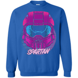 Sweatshirts Royal / Small Spartan Helmet 80's Crewneck Sweatshirt