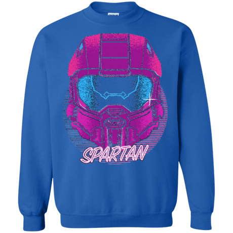 Sweatshirts Royal / Small Spartan Helmet 80's Crewneck Sweatshirt