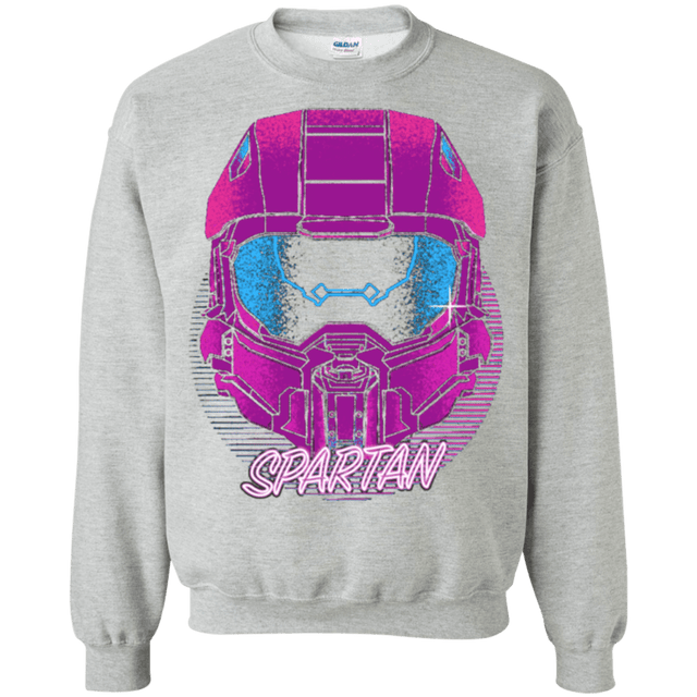 Sweatshirts Sport Grey / Small Spartan Helmet 80's Crewneck Sweatshirt