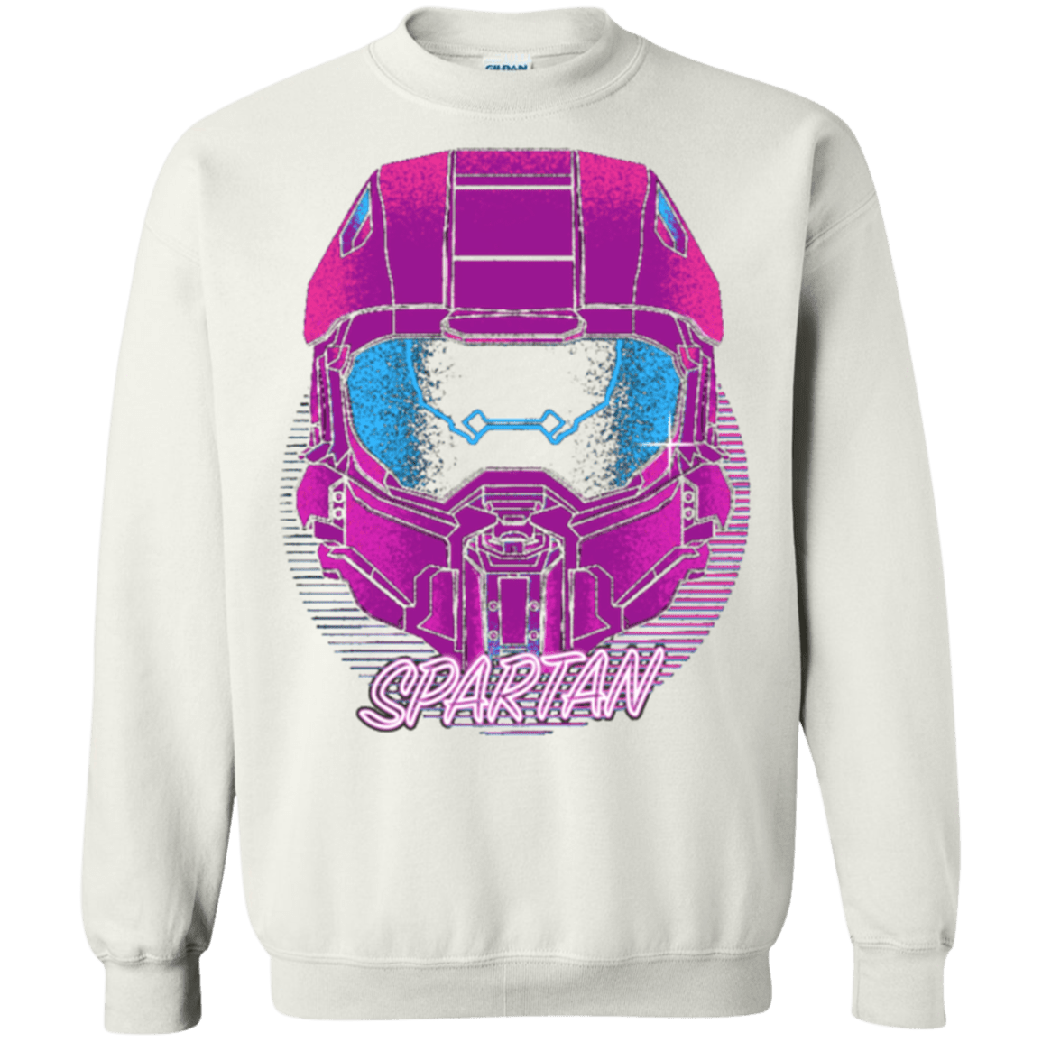 Sweatshirts White / Small Spartan Helmet 80's Crewneck Sweatshirt