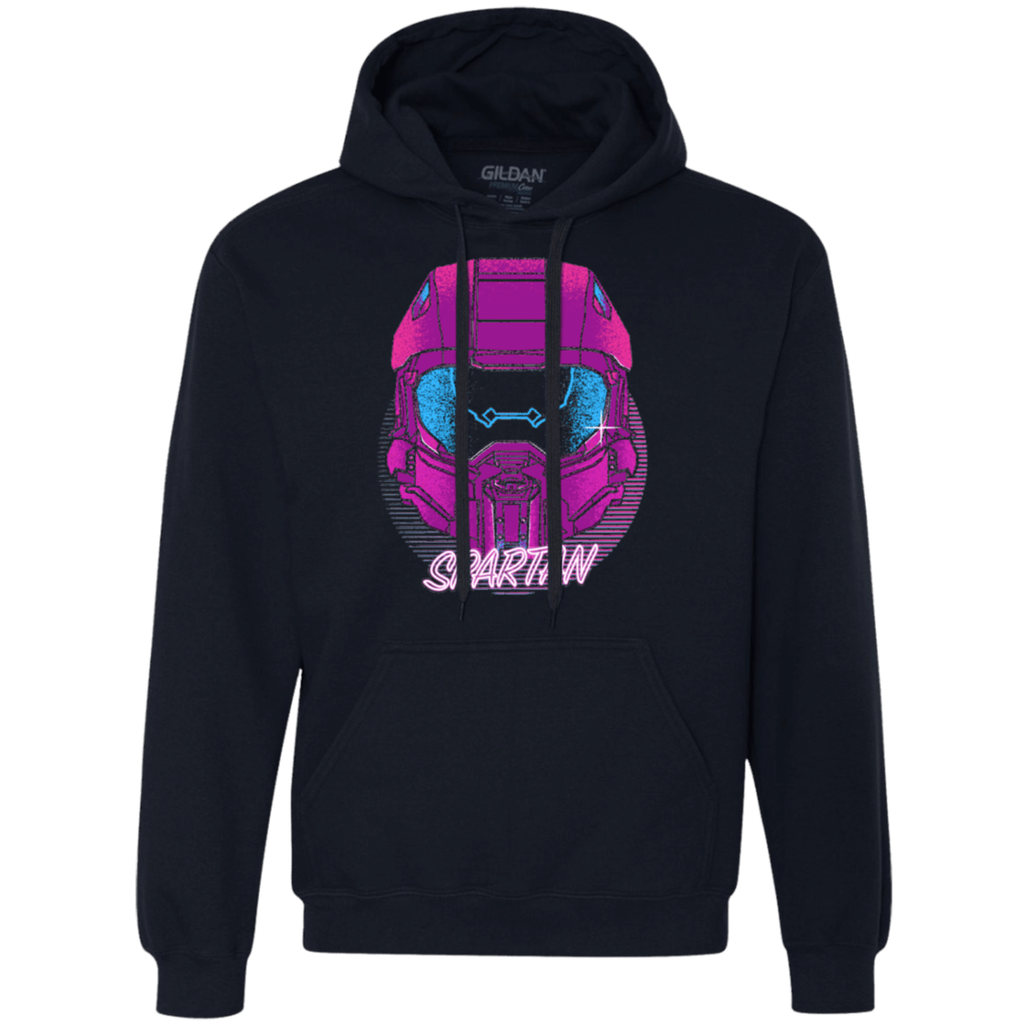 Sweatshirts Navy / Small Spartan Helmet 80's Premium Fleece Hoodie