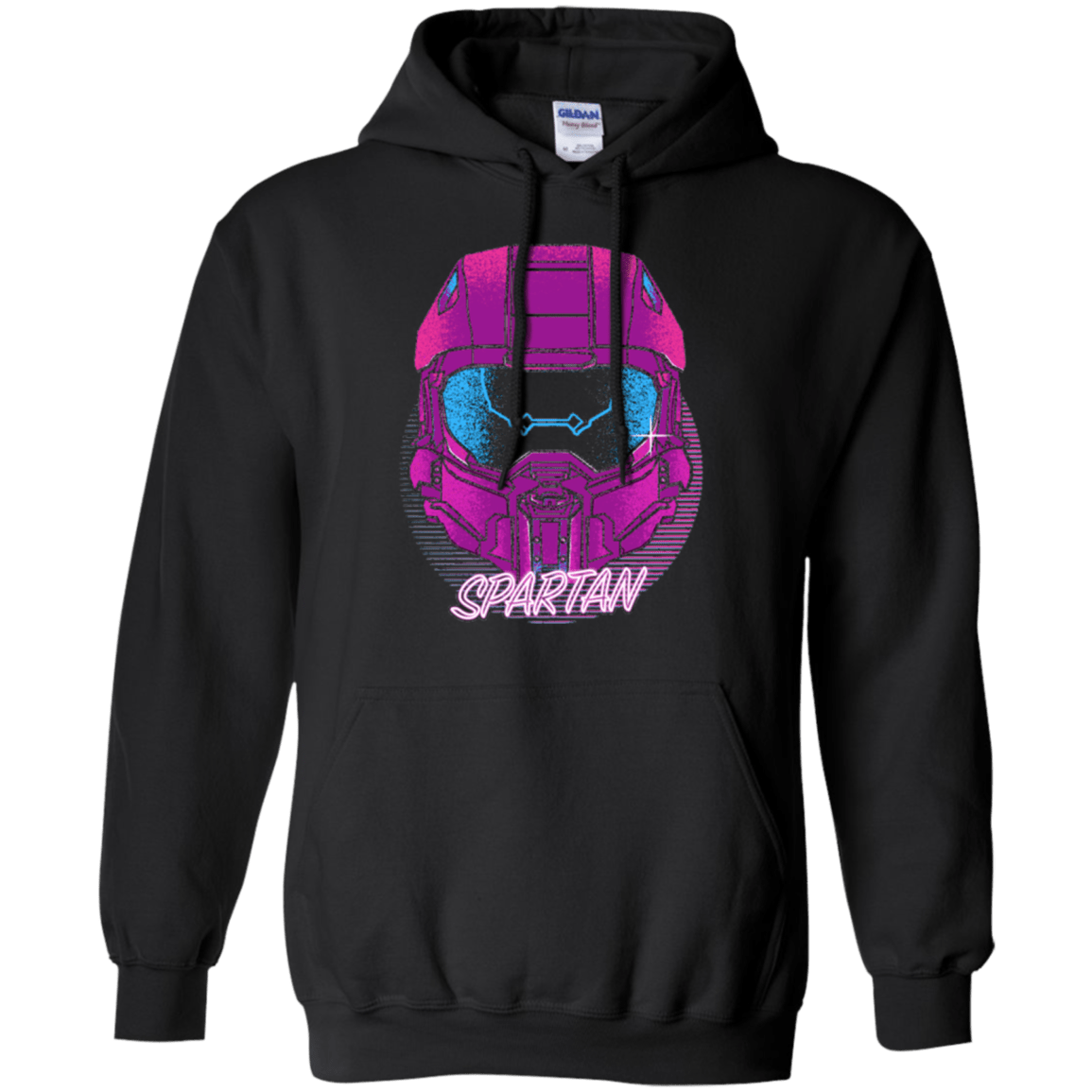 Sweatshirts Black / Small Spartan Helmet 80's Pullover Hoodie