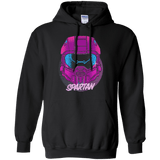 Sweatshirts Black / Small Spartan Helmet 80's Pullover Hoodie