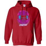 Sweatshirts Red / Small Spartan Helmet 80's Pullover Hoodie