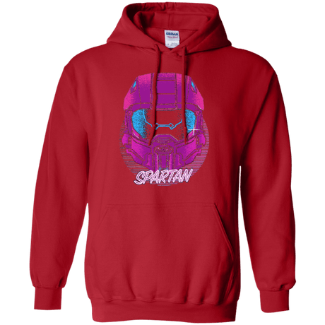 Sweatshirts Red / Small Spartan Helmet 80's Pullover Hoodie