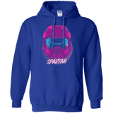 Sweatshirts Royal / Small Spartan Helmet 80's Pullover Hoodie