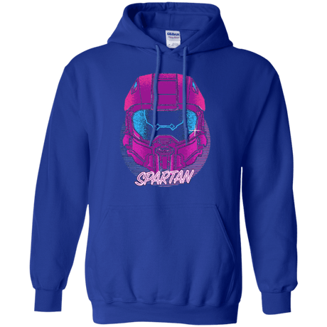 Sweatshirts Royal / Small Spartan Helmet 80's Pullover Hoodie